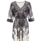 Zwart Paisley Jurk - Lara