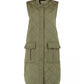 Elegante Khaki Gewatteerde Gilet: Licht & Stijlvol