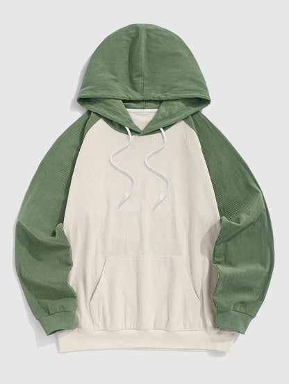 Heren Casual Bicolor Colorblock Hoodie