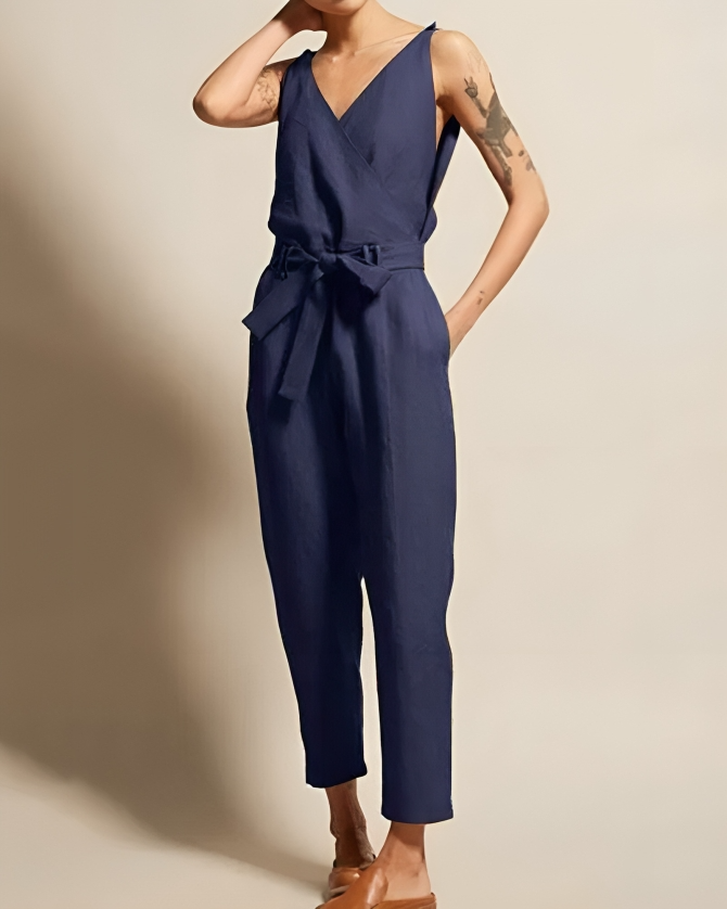 Evianna - Comfortabele Linnen Jumpsuit