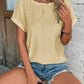 Blouse met korte mouwen en broderie anglaise