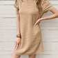 Eva - Rode Elegante Jurk met Ronde Hals
