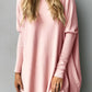 Warme Plus-Size Top met Lange Mouwen in Effen Kleur