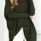 Warme Plus-Size Top met Lange Mouwen in Effen Kleur