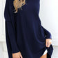 Warme Plus-Size Top met Lange Mouwen in Effen Kleur