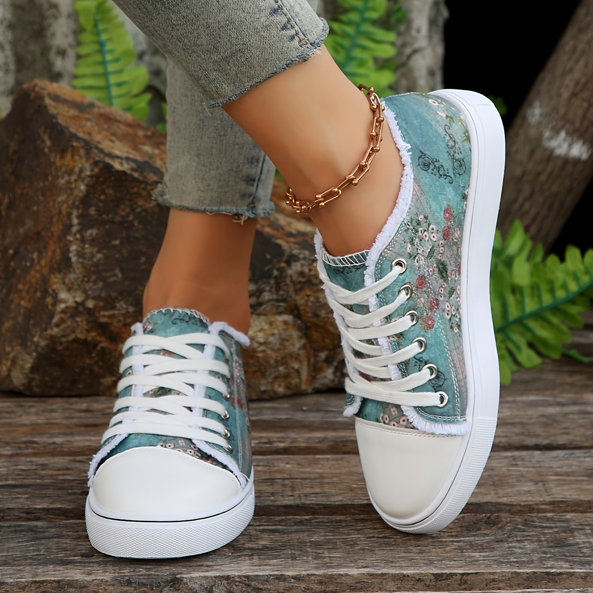 Dinah - Canvas Sneakers Bloemen