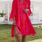 Boho-Chic Geometrische 3/4 Mouw Jurk