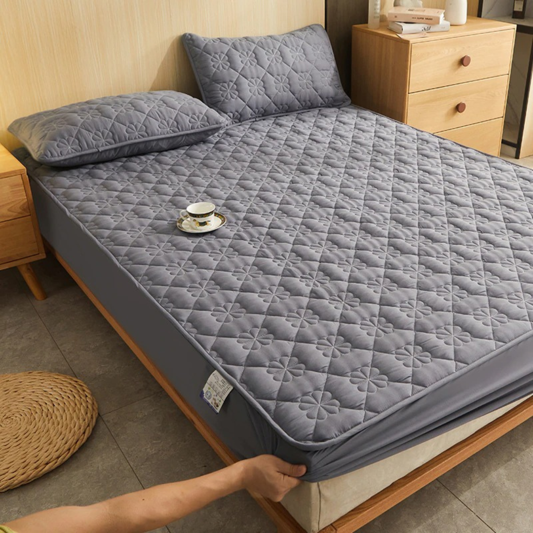 Flowe DreamSet: Luxe Elastische Matras & Ademend Dekbed Combo met 2 Kussenslopen