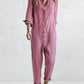 Casual overall met lange mouwen en revers met knopen