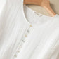 Literaire retro-jurk voor dames, v-hals, effen kleur, middellange mouwen