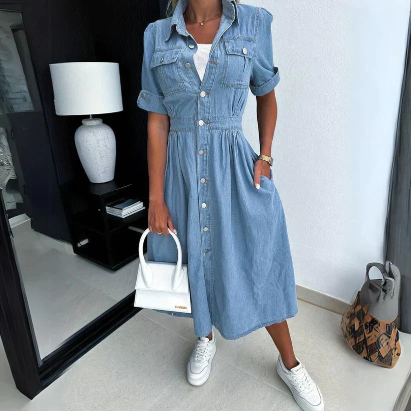 Hinke-Maayke - Trendy Denim Jurk