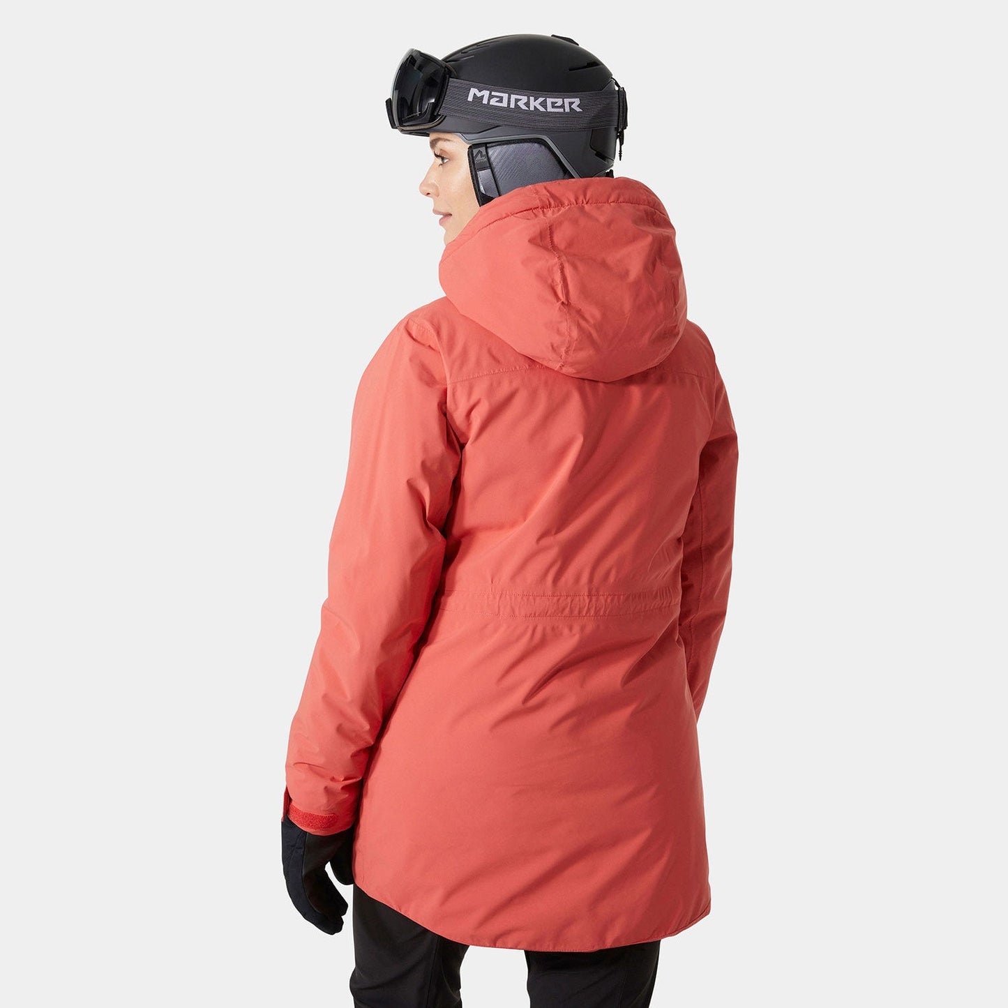 Eco-Chic Nora: Dames Geïsoleerde Lange Ski Jas – Stijlvol, Warm, Gerecycled