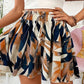 Blauwe High-Waist Print Shorts - Sophie