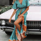 Blauw Boho Maxi Jurk - Perla