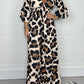 Bruin Luipaardprint V-hals Jumpsuit - Eva