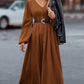 Nina - Elegante Herfstjurk in Bruin