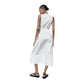 Eva's Witte Midi Jurk met V-hals