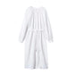 Lotte - Witte Overhemdstijl Midi-Jurk met Pofmouwen