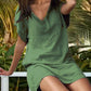 Luchtige casual jurk met v-hals en relaxte pasvorm