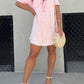 Chique Roze Tencel Overhemdjurk