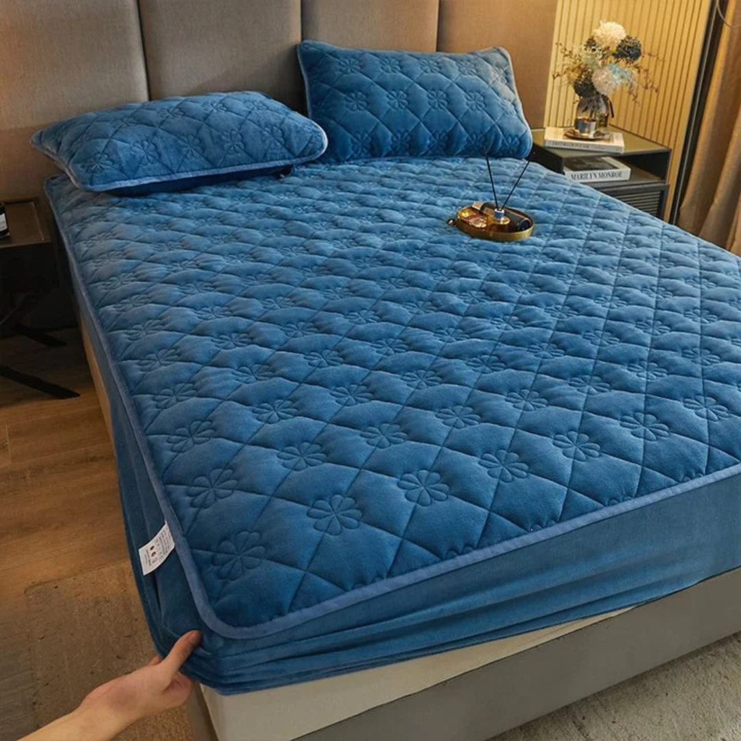 Flowe DreamSet: Luxe Elastische Matras & Ademend Dekbed Combo met 2 Kussenslopen