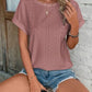 Blouse met korte mouwen en broderie anglaise