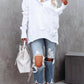 Chique Delancey Katoenen Henley Hoodie met Zakken