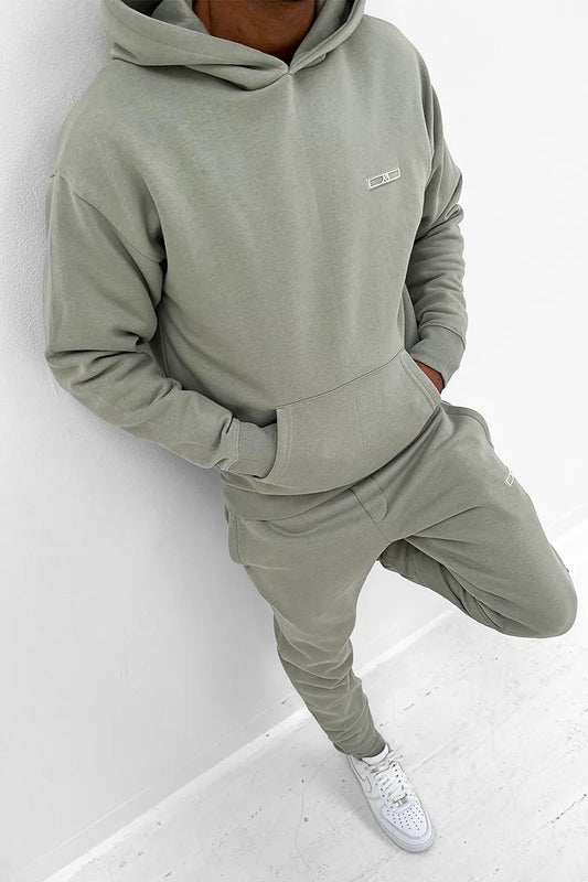 Elegante Comfort: Day to Day Slim Fit Trainingspak – Premium Katoenen Elegantie