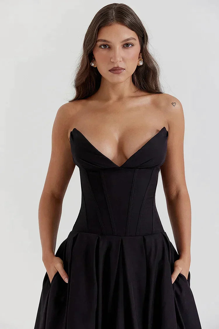 Senna - Strapless Lange Jurk