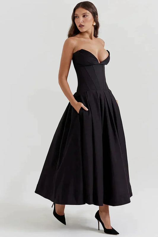 Senna - Strapless Lange Jurk