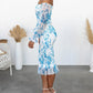 Roze Bloemen Off-Shoulder Jurk - Elin
