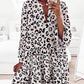 Vivian - Roze Luipaardprint V-hals Jurk