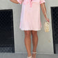 Chique Roze Tencel Overhemdjurk