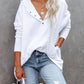 Chique Delancey Katoenen Henley Hoodie met Zakken