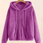 Chique Gezellige Ritssluiting: Dames Pluche Zak Hoodie