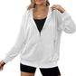 Dames Lichtgewicht Zip Hoodie: Stijlvol & Ruim
