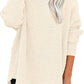 Gezellige Chic: Elegante Oversized Coltrui Gebreide Tuniek voor Vrouwen