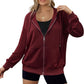 Dames Lichtgewicht Zip Hoodie: Stijlvol & Ruim