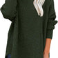 Gezellige Chic: Elegante Oversized Coltrui Gebreide Tuniek voor Vrouwen