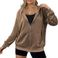 Dames Lichtgewicht Zip Hoodie: Stijlvol & Ruim
