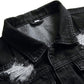 Stoere Slim-Fit Heren Spijkerjas met Scheuren