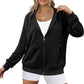 Dames Lichtgewicht Zip Hoodie: Stijlvol & Ruim