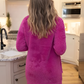 Gezellig Comfort: Oversized Effen Flanellen Jas