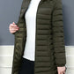 Elegante Comfort: Dames Lange Mouw Donsjack met Zakken - Perfect voor Winter & Herfst