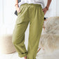Casual linnen broek met elastische band - comfortabel en stijlvol