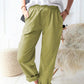 Casual linnen broek met elastische band - comfortabel en stijlvol
