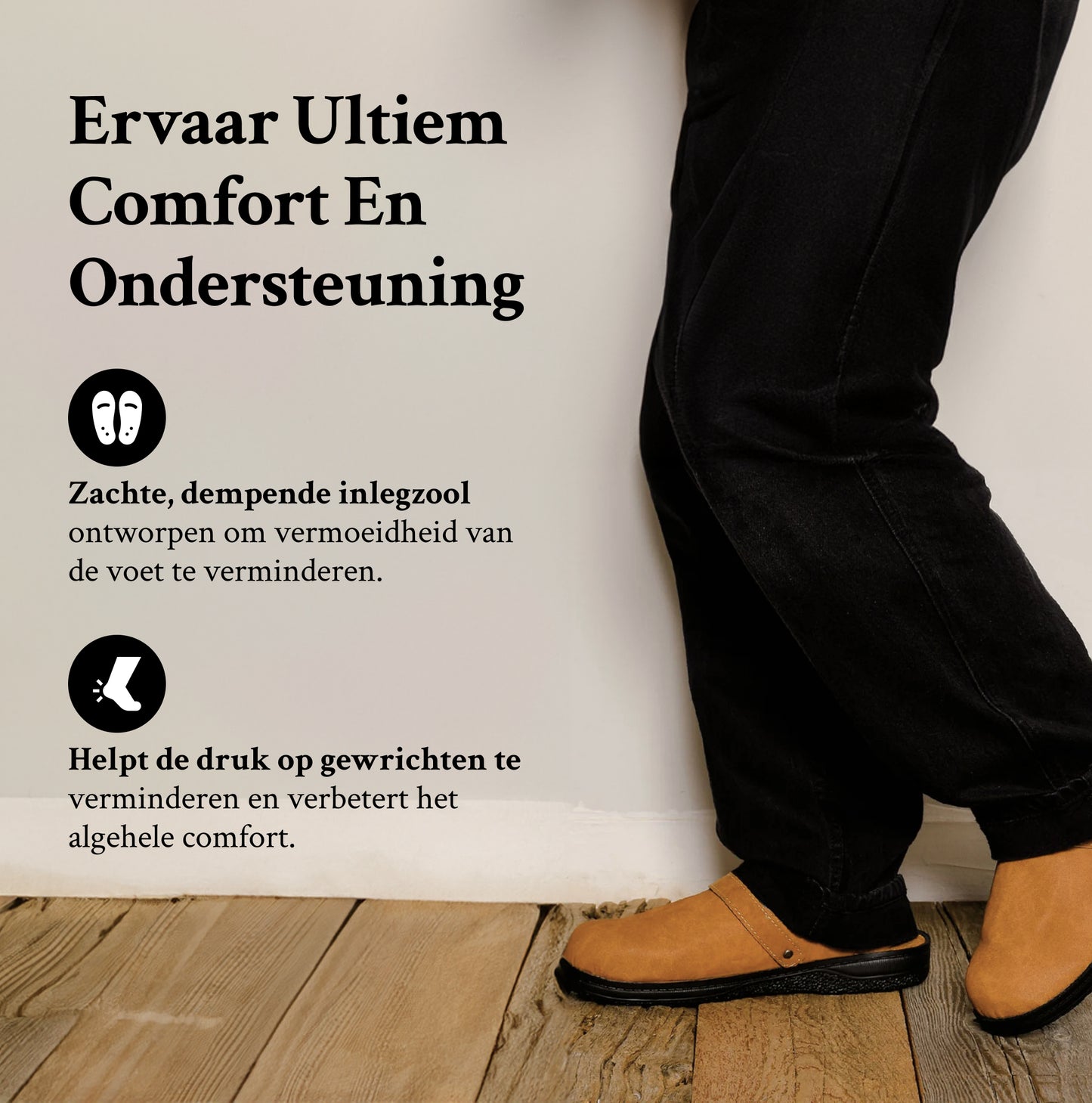 Claude | Orthopedische Antislip Lederen Pantoffels voor Heren