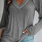 Chique V-Hals Top met Lange Mouwen: Ultiem Comfort & Stijl