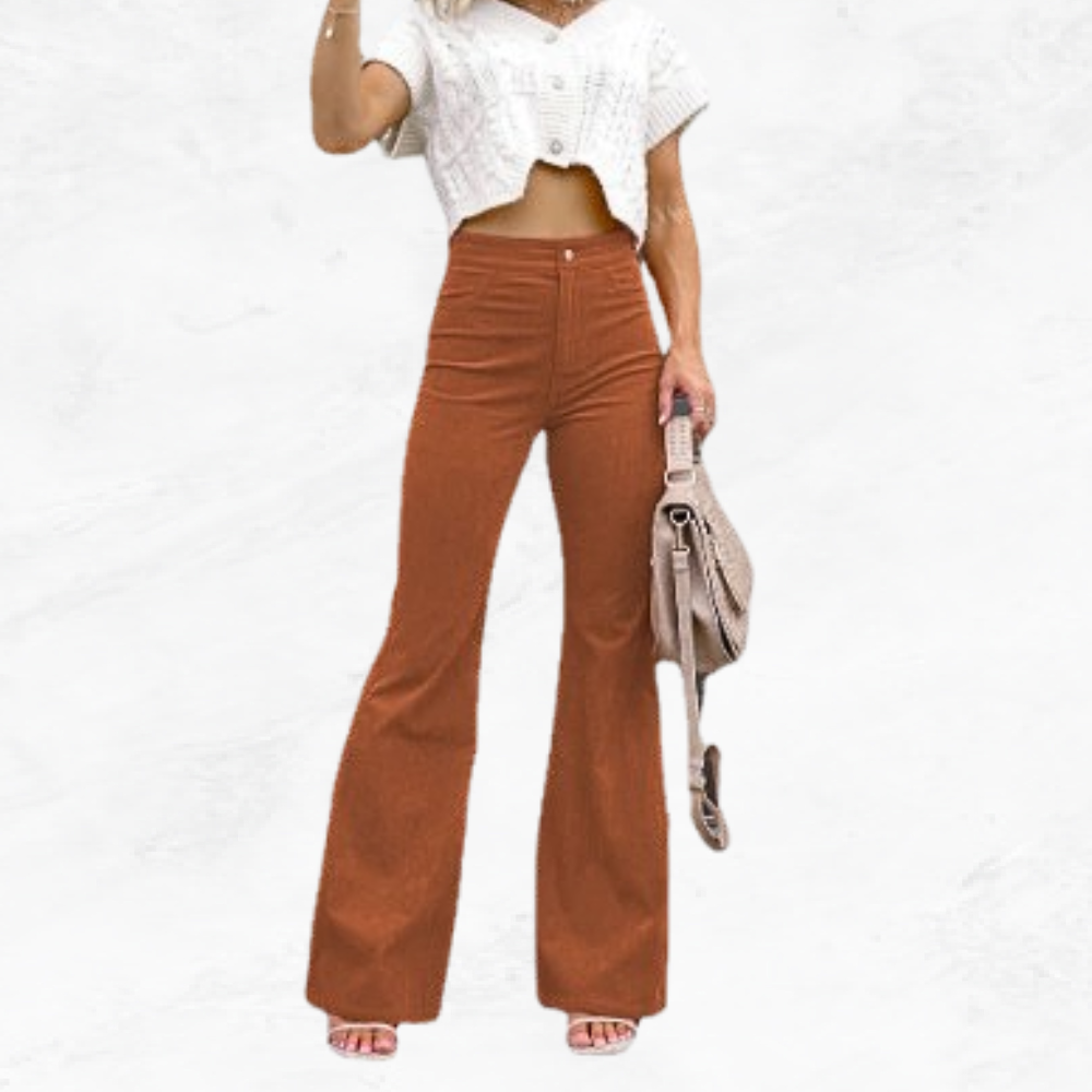 Kiki - Oranje Uitlopende Broek