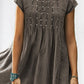 Chique Effen Kleur Jumpsuit met Korte Mouwen